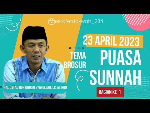 [JIHAD PAGI MTA] Puasa Sunnah Bagian ke-1| 23 April 2023