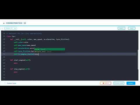 Coding Practice 32 Car 2 Python Practice Solutions