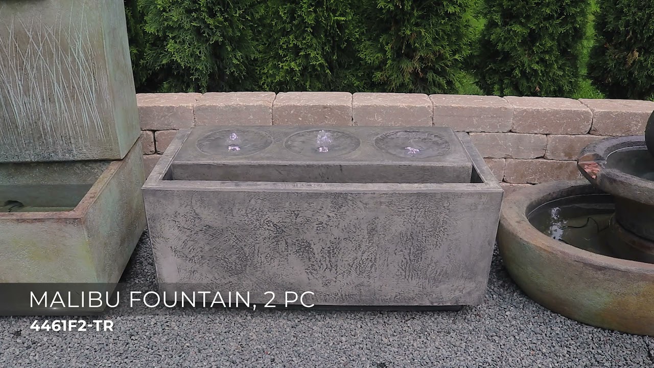 Video 1 Watch A Video About the Malibu Trevia Graystone LED Outdoor Floor Fountain