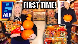 FIRST TIME Autumn & Halloween FOOD SHOPPING at ALDI! 🎃 £50 budget food shop