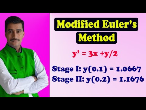 Using Modified Euler's Method solve the problem and using two stages by AJ Sir