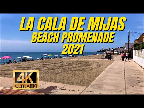 La Cala de Mijas Beach Promenade 2021, Malaga, Costa Del Sol, Spain, 4K