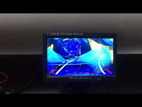 Câmera reversa com linhas dinâmica