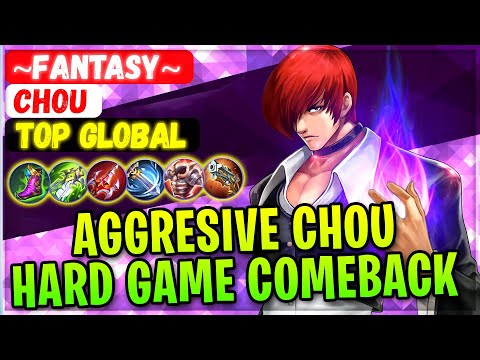 Aggresive Assassin Chou Hard Game Comeback [ Top 5 Global Chou ] ~Fantasy~ - Mobile Legends Build