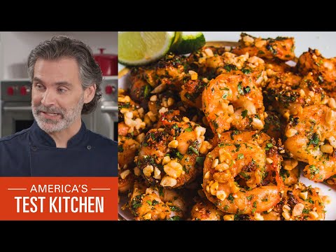 How to Make Pan-Seared Shrimp with Peanuts, Black Pepper, and Lime
