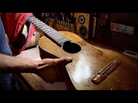 I Restored an Abandoned Acoustic Guitar| Parlor 1930s
