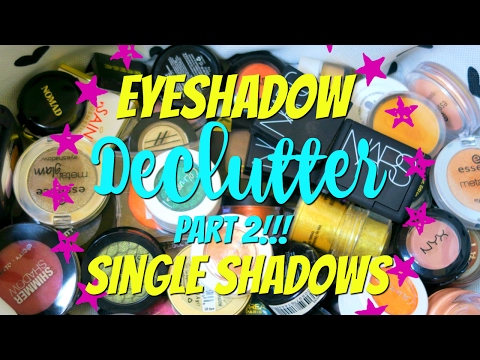 Eyeshadow Declutter Pt. 2 (Eyeshadow Singles) High End & Drugstore Makeup | DreaCN Video