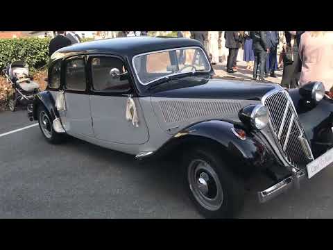 Traumhafte Hochzeit am Inn: Der Citroën 11CV "Gangster" in Wernstein bei Schärding