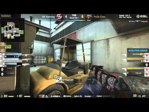 jkaem lands final deagle shot - FaZe vs. SK Gaming CS:GO ESL Pro League