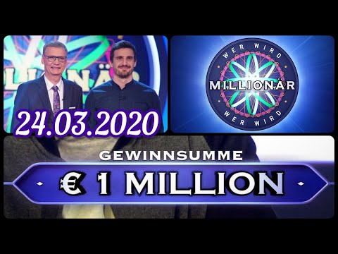 1 Millionen Euro gewonnen bei Wer Wird Millionär 24.03.2020 | Stylegierski