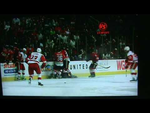 Kronwall hits Havlat- Red Wing hits Blackhawk!! game 3!!! 5/22/09