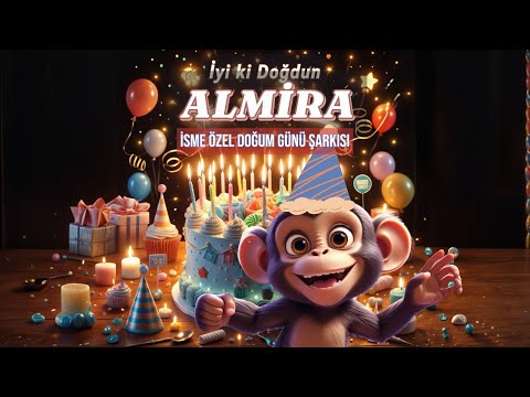 🎂 ALMİRA İsmine Özel Doğum Günü Şarkısı 🎶 |Maymun Bobo ile İyi Ki Doğdun,Bugün Kimin Doğum Günü