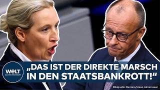 BUNDESTAG: "Sie Bankrotteur unter allen Kanzlern!" AfD-Chefin Alice Weidel attackiert Kanzler Merz!