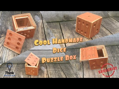 Cool Wooden Handmade Dice Puzzle Box