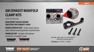 Exhaust Manifold to Cylinder Head Repair Clamp 2002-06 Cadillac - video thumbnail 3