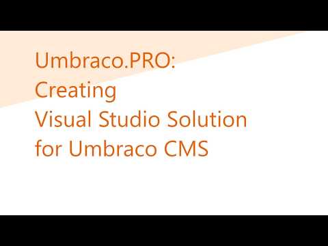 Creating Visual Studio Solution for Umbraco CMS Tutorial