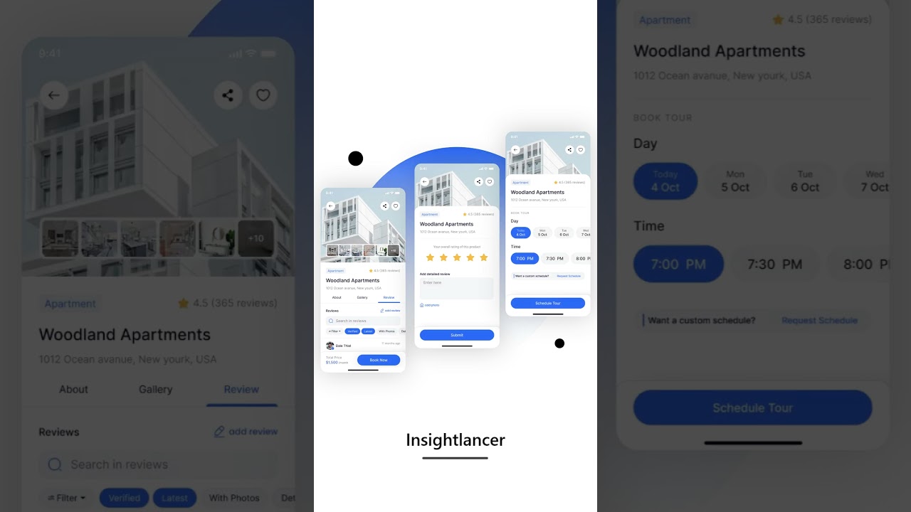Real Estate Mobile App | UIUX Design | Figma UI Kit | Real Estate App UI Kit | Flutter UI  | IOS