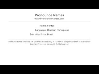 How to pronounce Fontes