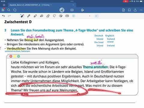 Stellungnahme การเขียน Forum Beruf C1 เรียนภาษาเยอรมัน