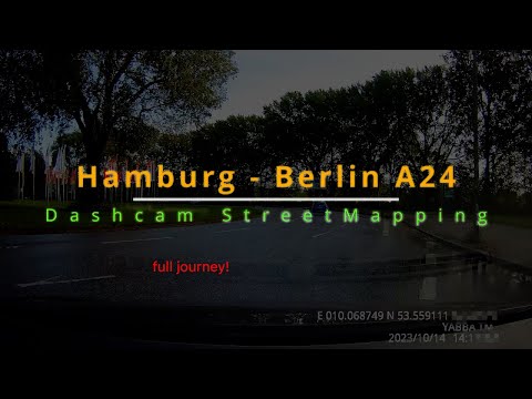Autobahn A24 Hamburg Berlin HD Dashcam 2023 mapping for OpenStreetMap