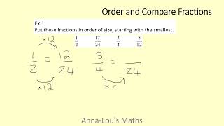 Order and Compare Fractions. Functional Skills Level 2 Maths - Edexcel. Equivalent Fractions