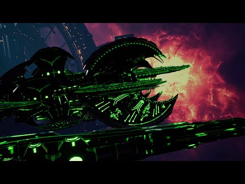 Necrons vs Craftworld Aeldari - Skalgrim Mod - Massive Battle - Battlefleet Gothic Armada 2