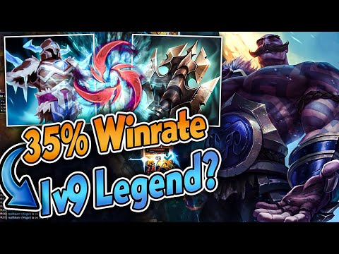 Braum but playing his lowest winrate lane and destroying the highest winrate top
