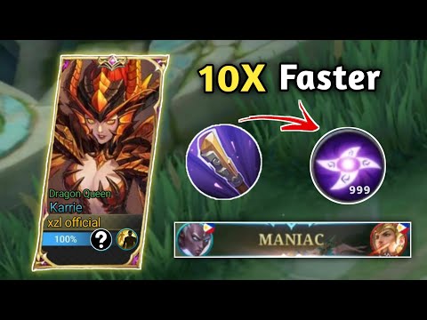 KARRIE GOLDEN STAFF BUILD CAN ACTIVATE PASSIVE 10X FASTER🔥 KARRIE NEW META BUILD