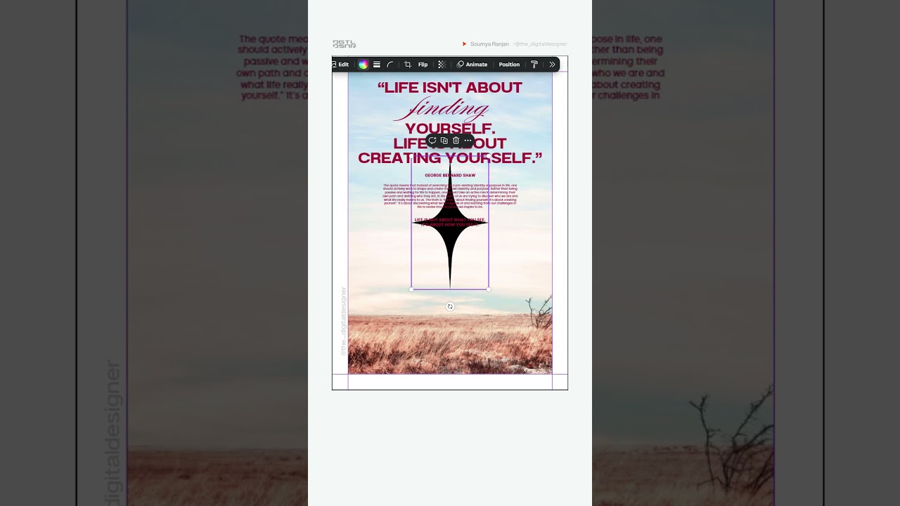 How to design a typography quote poster for wall art frame on @canva #canvadesigner #canvatutorial