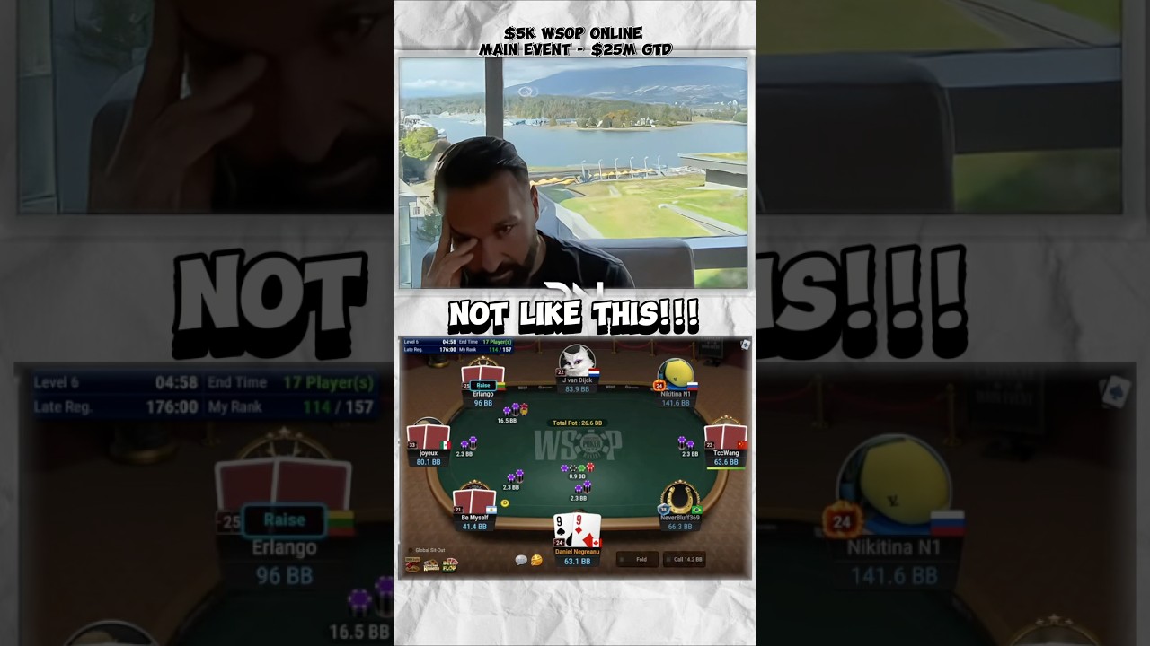 SLOW ROLLED In The WSOP Online Main Event 🤬