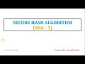 SHA 1 | Secure Hash Algorithm | Working of SHA 1 | Parameters of SHA512 and SHA 256