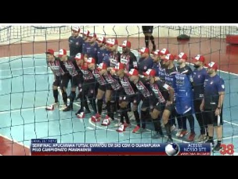 APUCARANA FUTSAL EMPATOU EM 3X3 COM O GUARAPUAVA PELO CAMPEONATO PARANAENSE  (VEJA OS GOLS)