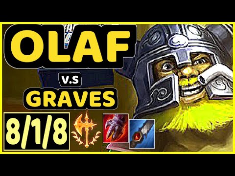 KREOX (OLAF) vs GRAVES - 8/1/8 KDA JUNGLE GAMEPLAY - EUW Ranked GRANDMASTER