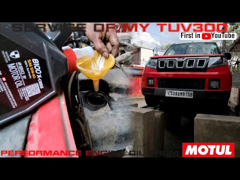 Performance Engine Oil in mahindra tuv300💥|motul 8100🔥maintenance vlog|Srijan Motovlogs