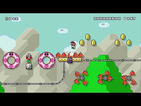 とげとげカメリフト Spin jump lift by キャトル - Super Mario Maker 2 - No Commentary 1bu