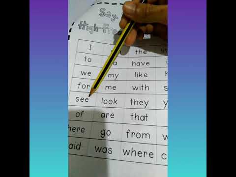 reading high frequency words