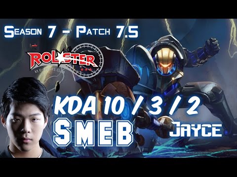 KT Smeb JAYCE  vs KENNEN Top - Patch 7.5 KR Ranked