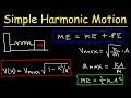 Solving Simple Harmonic Motion: Energy and Spring Calculations Explained