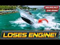 BOAT LOSES ENGINE AND IS FORCED TO DROP ANCHOR AT HAULOVER INLET WAVY BOATS