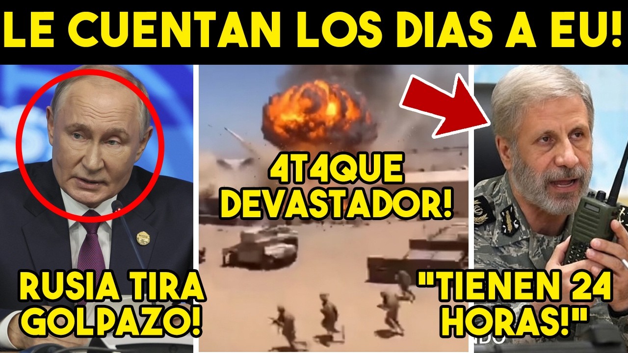 LA PEOR PESADILLA! IRAN CUENTA HORAS A EU, TRUMP SE DOBLA. NO AGUANTO 4T4QU3, RUSIA ENTRA. ADIOS