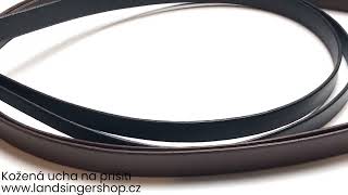 Kožená ucha na přišití na kabelku - polotovar