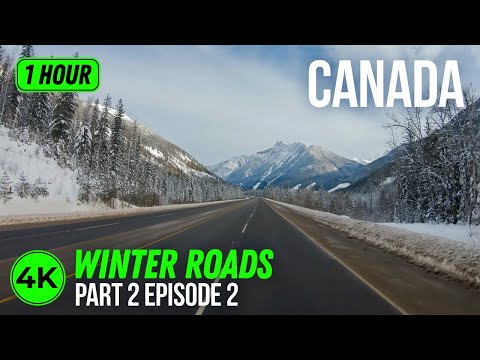 4K Winter Roads of Canada - Part 2; Ep 2 - Virtual Run with Snowy Landscapes for Indoor Workout