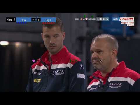 Fazzino contre Lacroix et Rocher - Demi-finale Coupe de France 2022 BRON vs FRÉJUS - Triplette Mixte