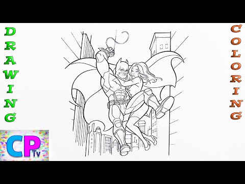 Batman Saves Lois from Trouble, Superhero Drawing and Coloring Pages,Batman Coloring Pages Tv