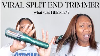 I DID IT.....I TRIED THE VIRAL TIK TOK TRIMMER ON TEXTURED HAIR AND.......