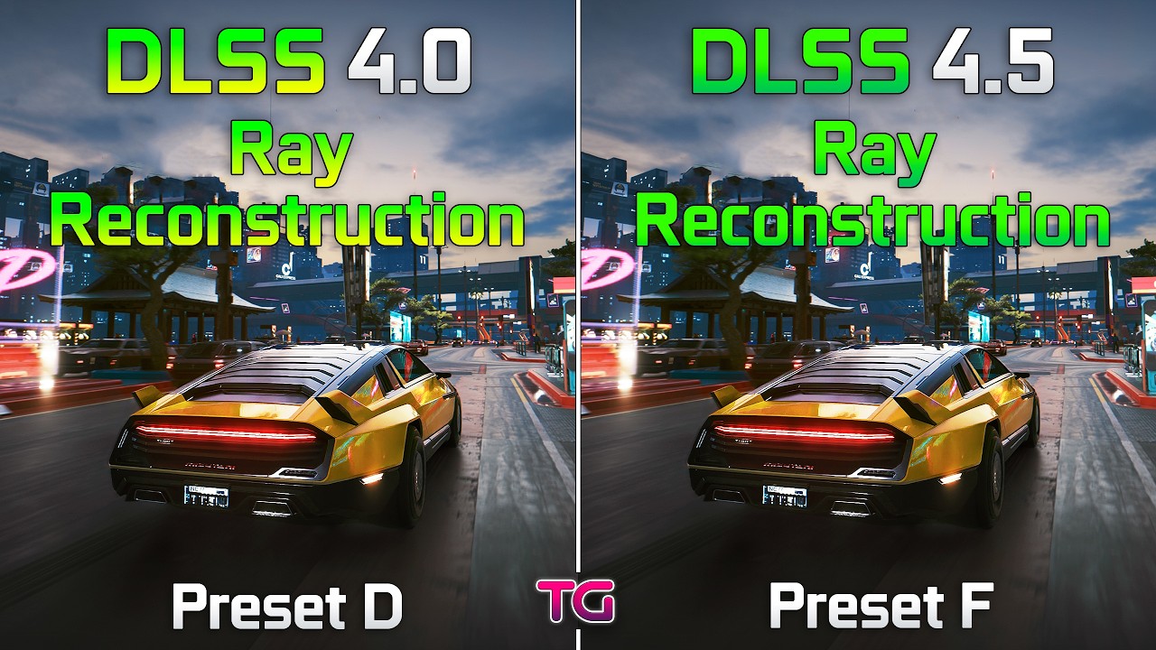 Ray Reconstruction DLSS 4.5 vs DLSS 4 : Cyberpunk 2077 - Graphics & Performance Comparison