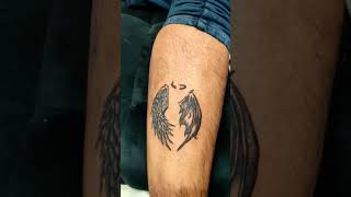 Devil Angel tattoo #ink #inked #jaipur #myfirsttattoo #tattoo  #angel #angels #devil #tattooartist