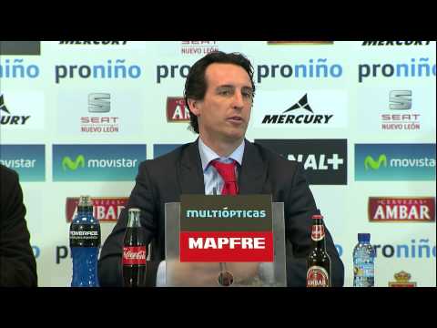 Rueda de Prensa de Emery tras el Real Zaragoza (0-0) Sevilla FC - HD