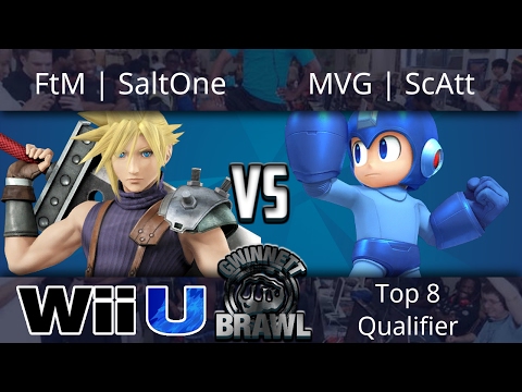 Gwinnett Brawl may 2017 - FtM | SaltOne (Cloud) vs MVG | ScAtt (Megaman) - Smash 4 Top 8 Qualifier