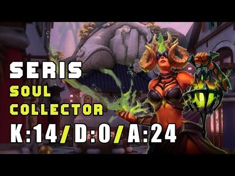 Seris (Soul Collector) 14 kills 0 deaths 24 assist (102k dmg)